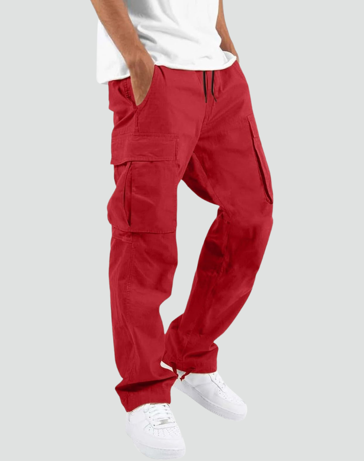 Men's Multi-Pocket Cargo Pants with Adjustable Waist 10