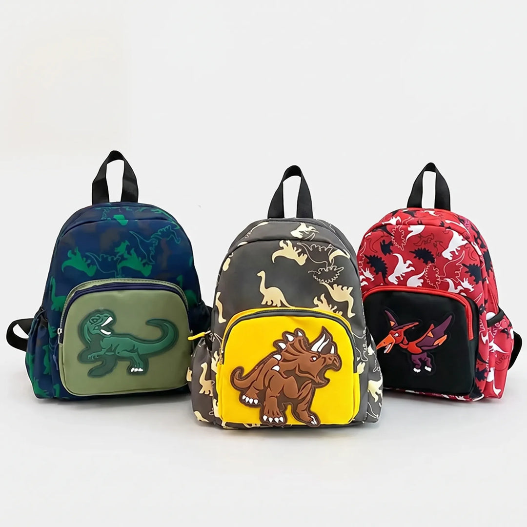 Cartoon Dinosaur Print Kids Backpack - Dinoro