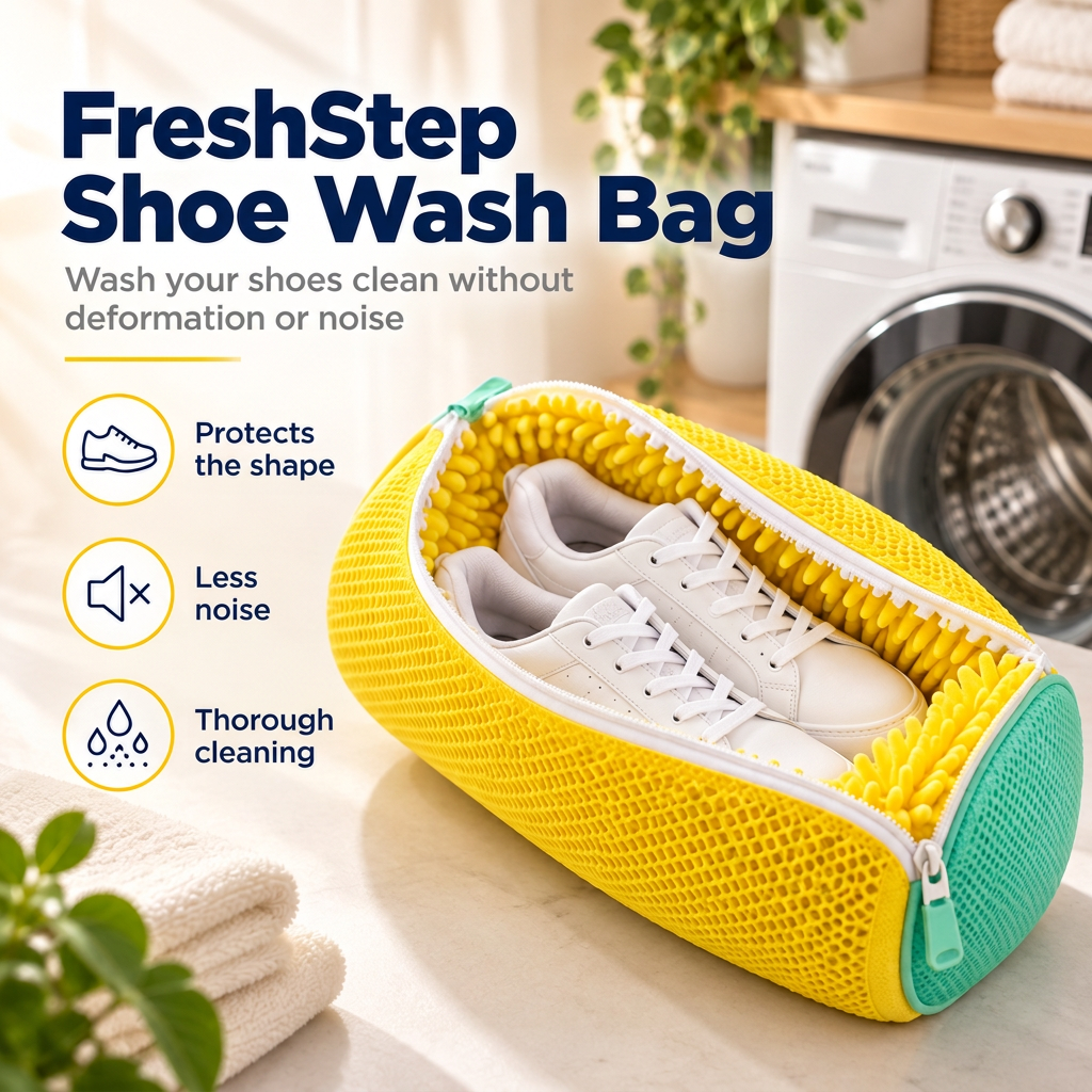 Shoe Washing Bag for the Washing Machine, Protects Sneakers and Reduces Banging 1