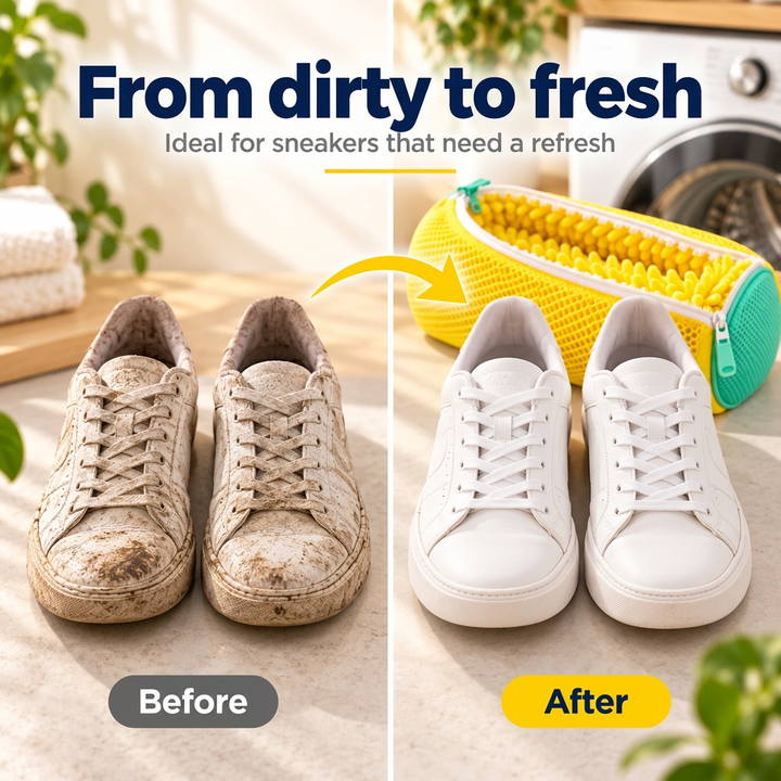 Shoe Washing Bag for the Washing Machine, Protects Sneakers and Reduces Banging 5