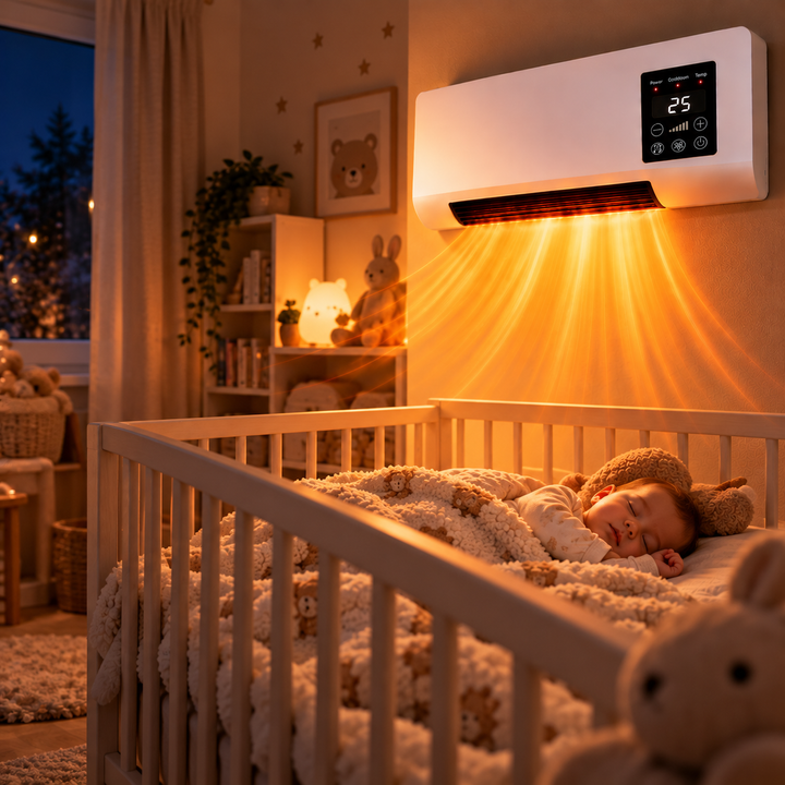 1800W Electric Wall Heater with Adjustable Temperature 16-40°C, Fan Mode, Remote and Timer 4