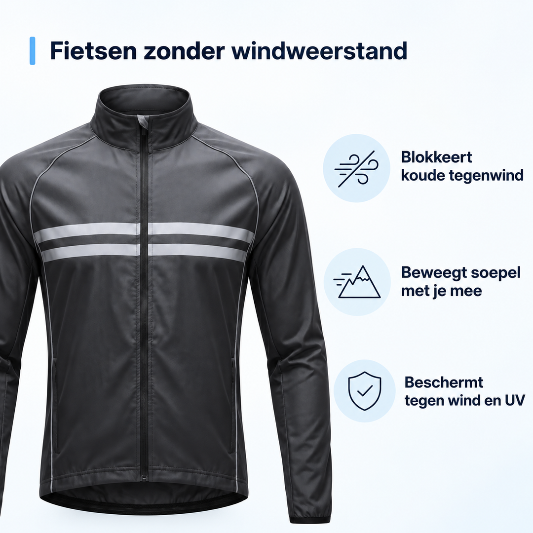 Waterproof Windproof Breathable Cycling Jacket with Underarm Vents and Reflective Stripes 3