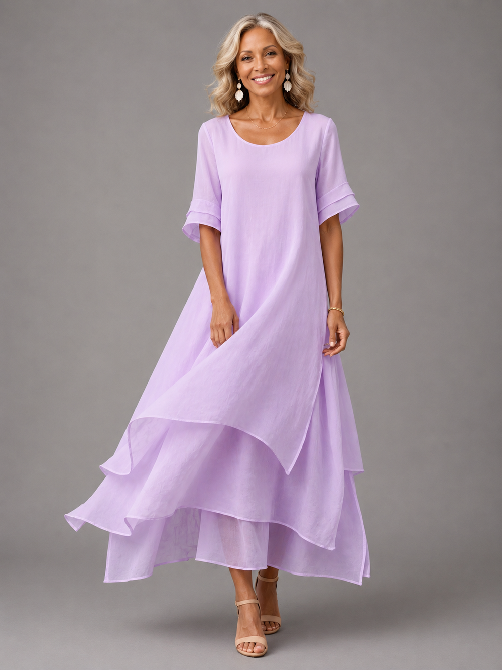 Flowing Tiered Ruffle Maxi Dress 2