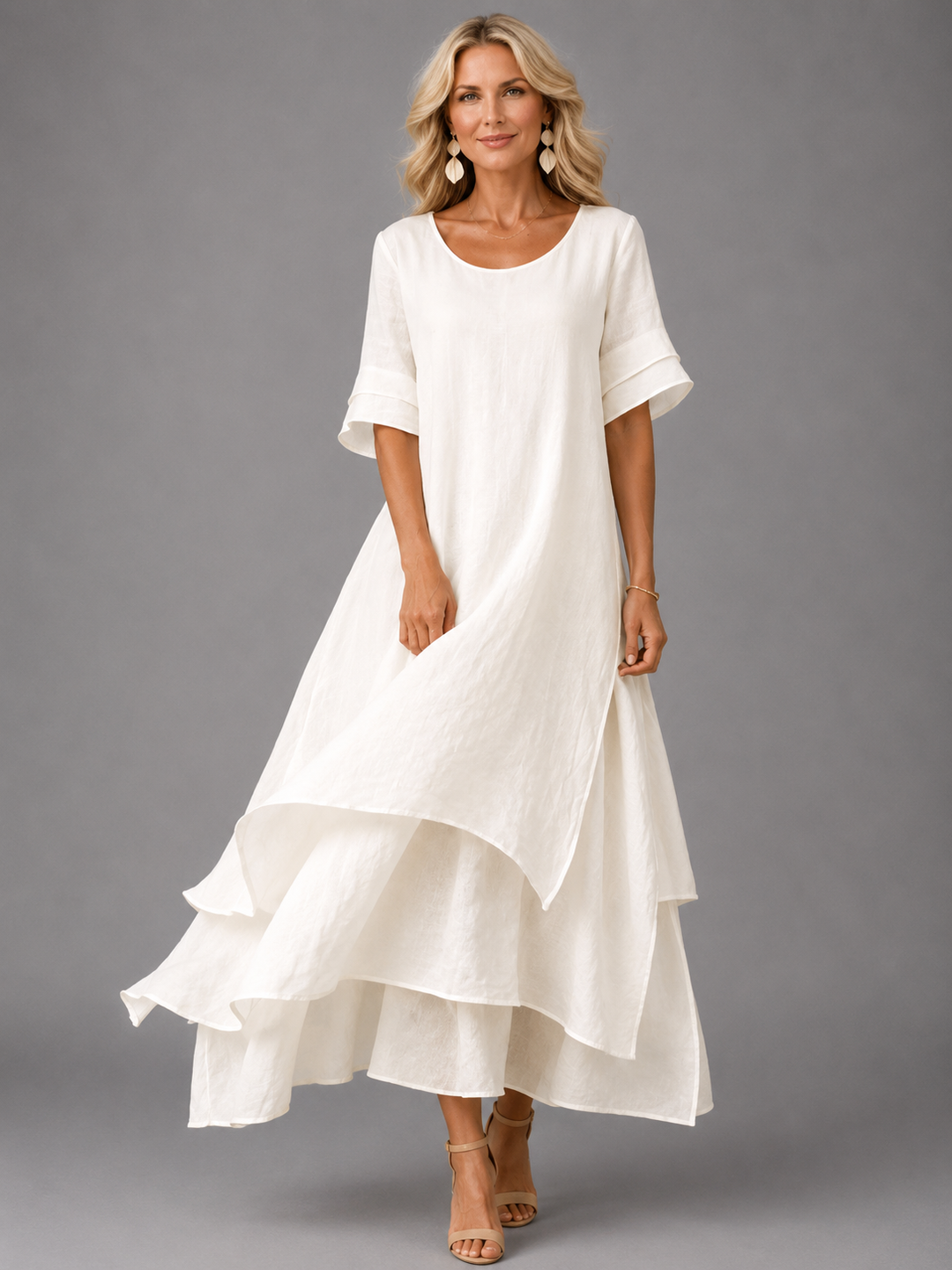 Flowing Tiered Ruffle Maxi Dress 5