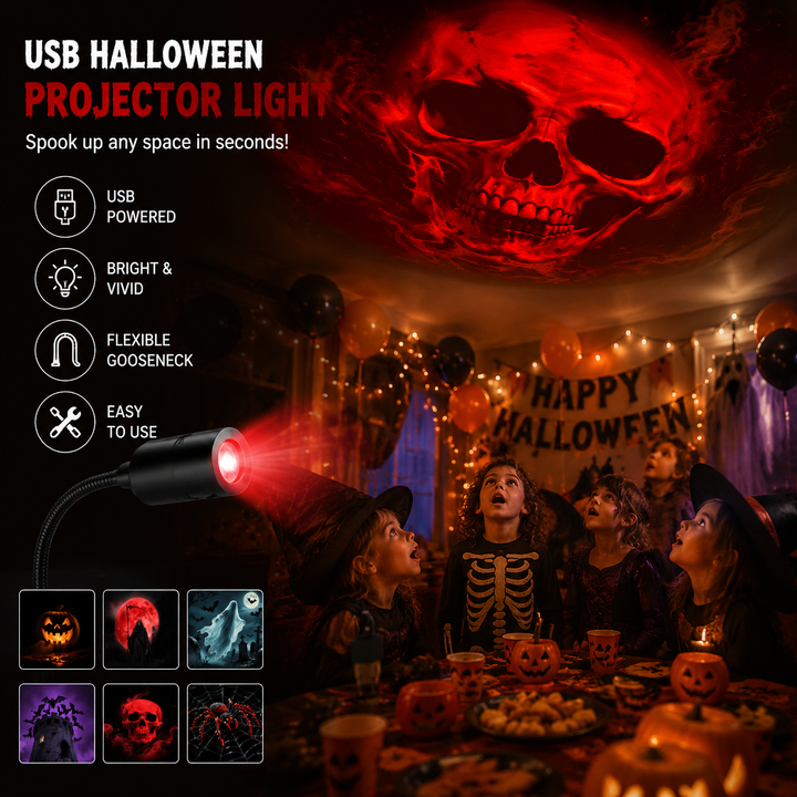 HD Halloween Projector – 6 Spooky Scenes for Instant Ambiance 4