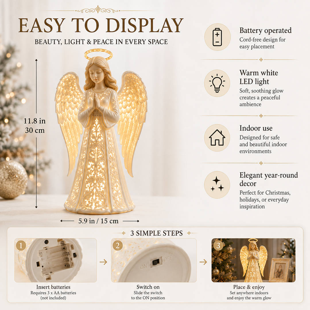 Christmas Angel Light – Warm Golden Glow for Hope and Love 7