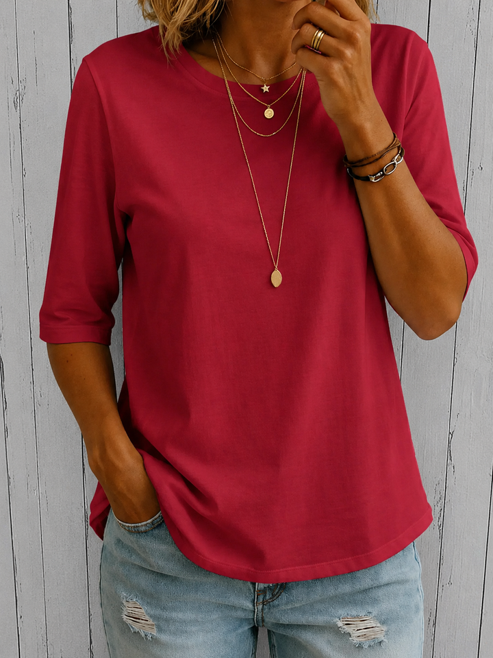 Relaxed Everyday Half-Sleeve Tee for Women 8