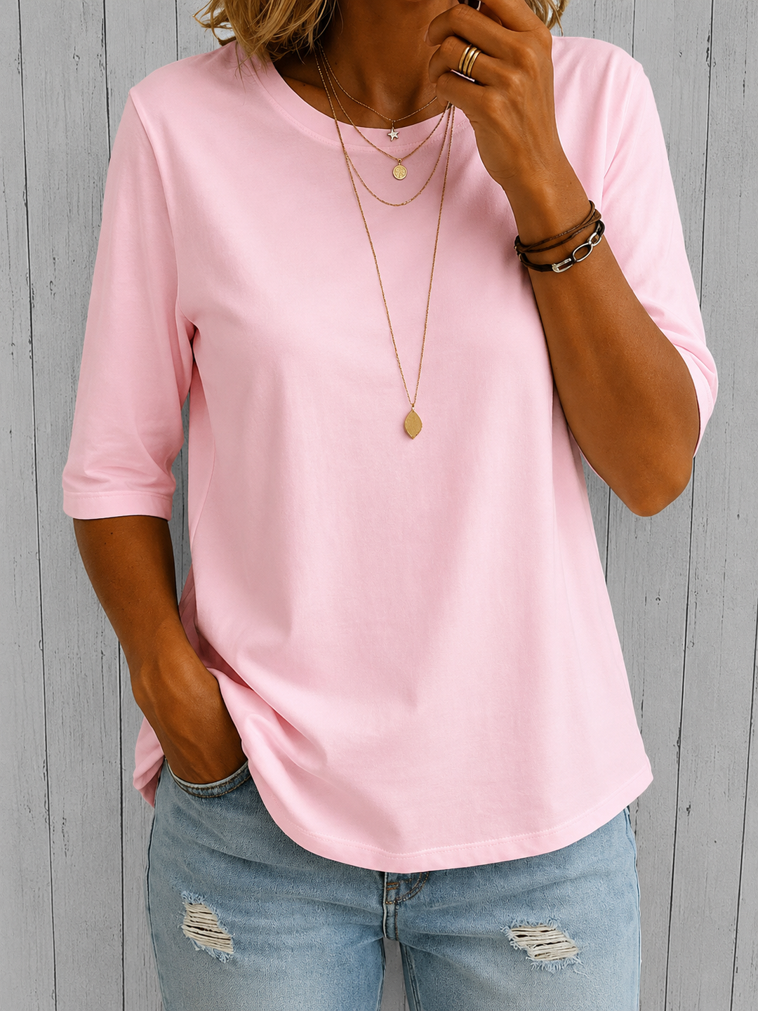 Comfort Coverage Tee with Longer Half Sleeves 4