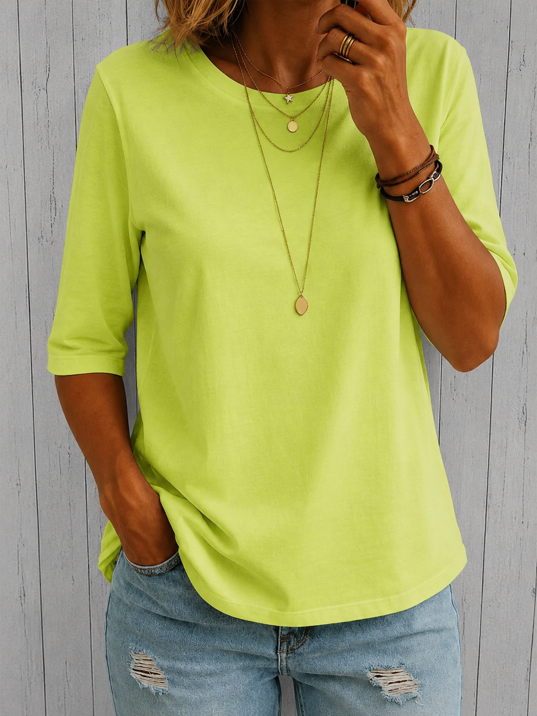 Relaxed Everyday Half-Sleeve Tee for Women 6