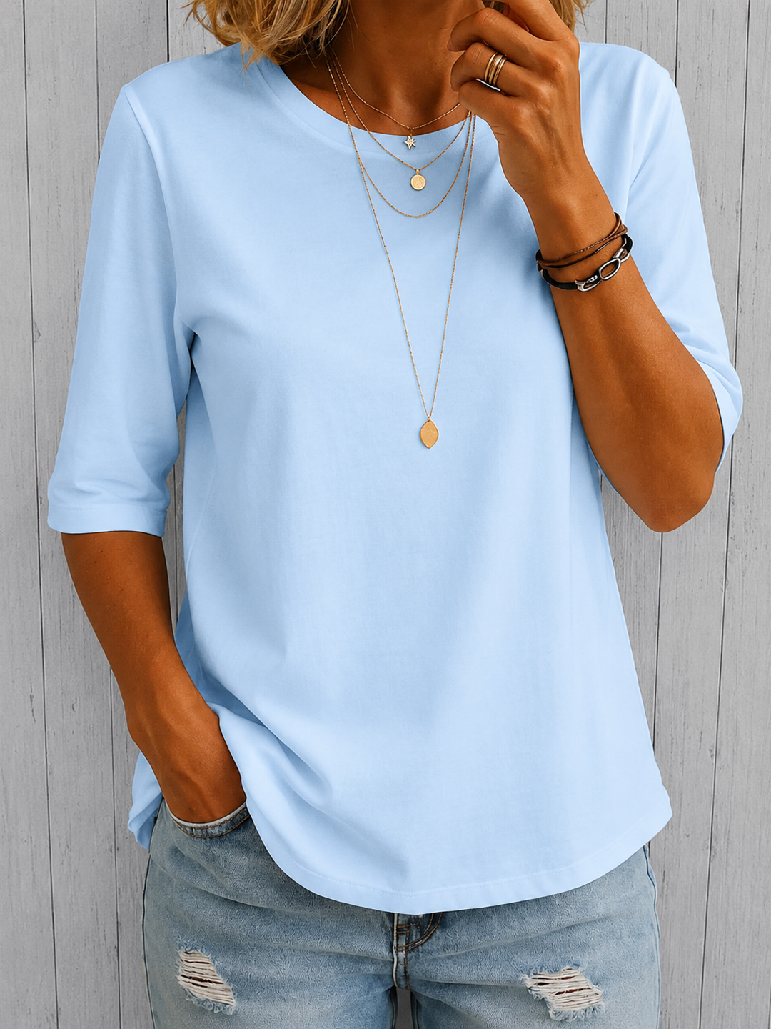 Comfort Coverage Tee with Longer Half Sleeves 3