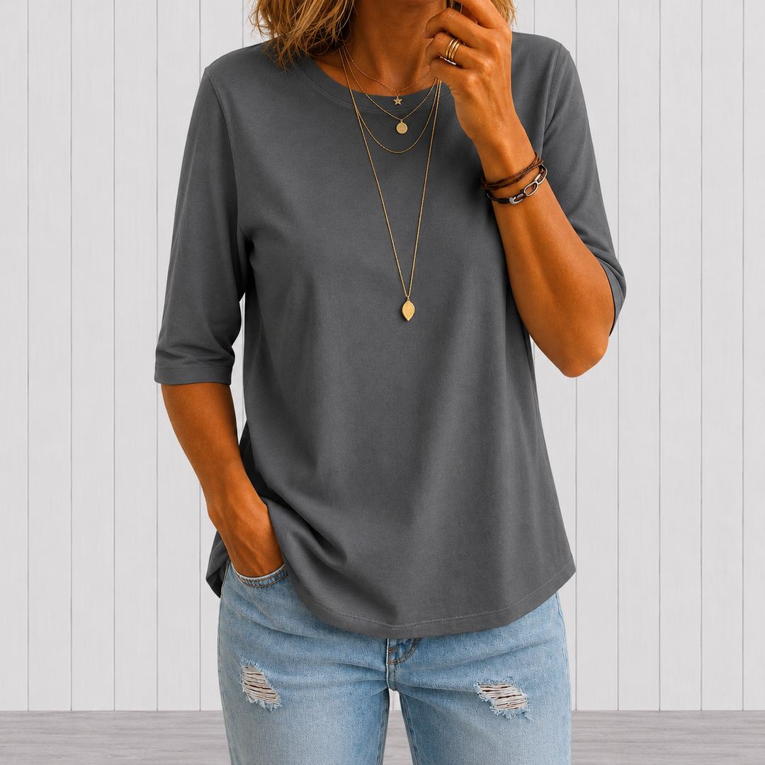 Comfort Coverage Tee with Longer Half Sleeves 1