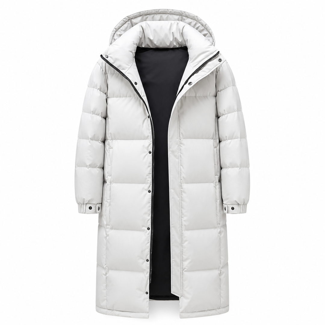 Men's Long Down Coat with 85% White Duck Down, Waterproof and Windproof 8