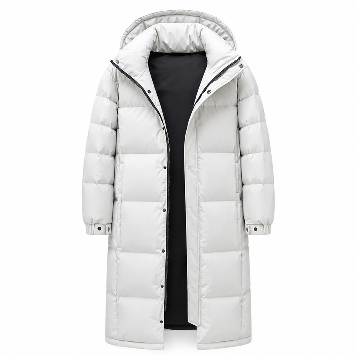 Men's Long Down Coat with 85% White Duck Down, Waterproof and Windproof 8