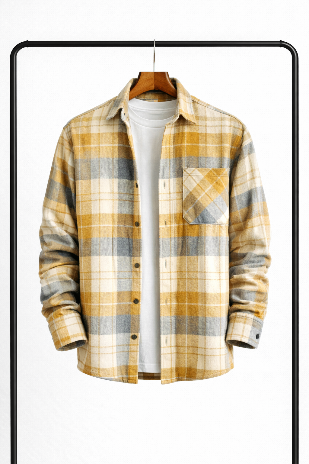 Men's Classic Plaid Overshirt – Warm, Comfortable Layering Shirt Jacket 4