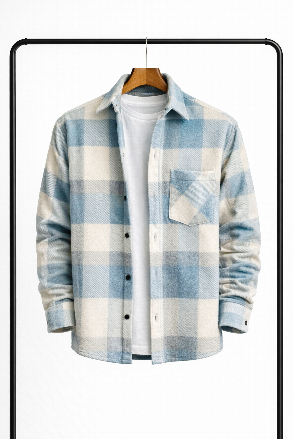 Men's Classic Plaid Overshirt – Warm, Comfortable Layering Shirt Jacket 1