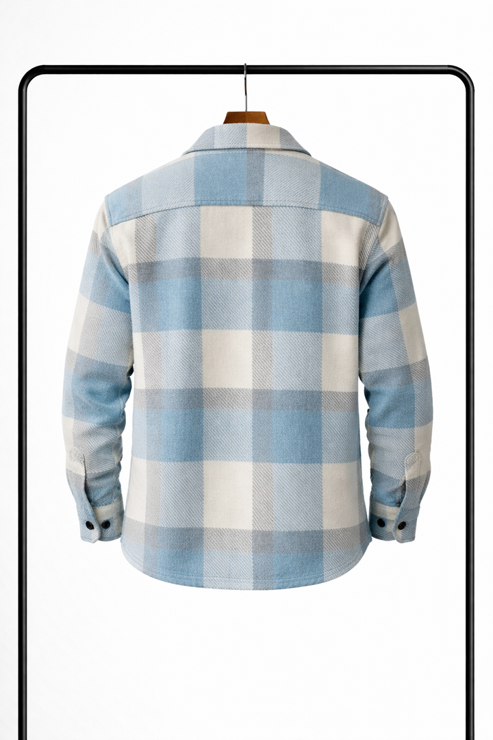 Men's Classic Plaid Overshirt – Warm, Comfortable Layering Shirt Jacket 2