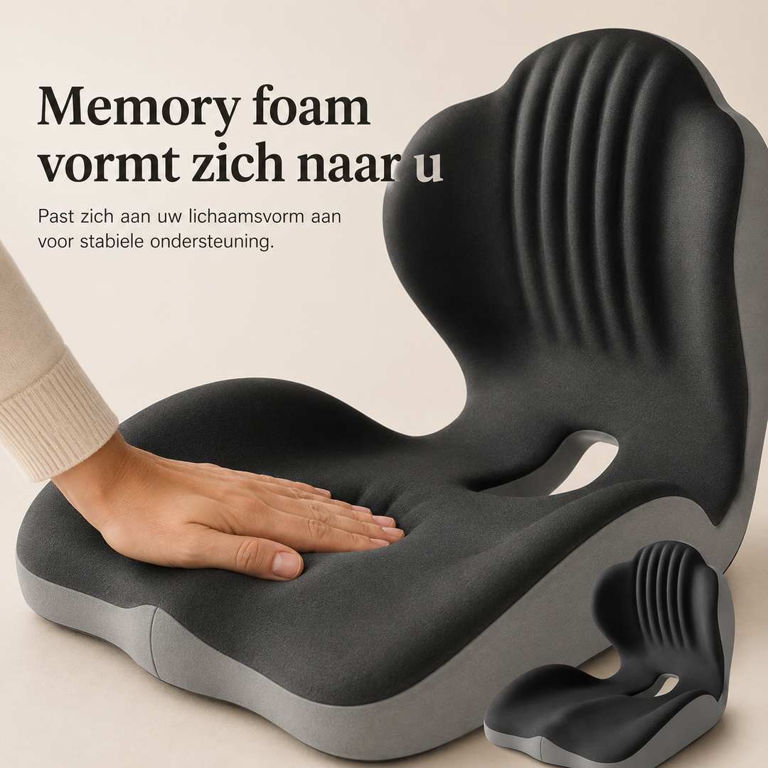 Ergonomic Seat Cushion with Back Support and Memory Foam for Long Sitting 3