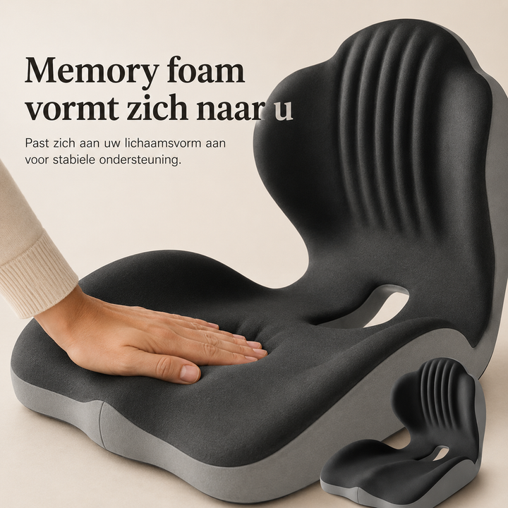 Ergonomic Seat Cushion with Back Support and Memory Foam for Long Sitting 3