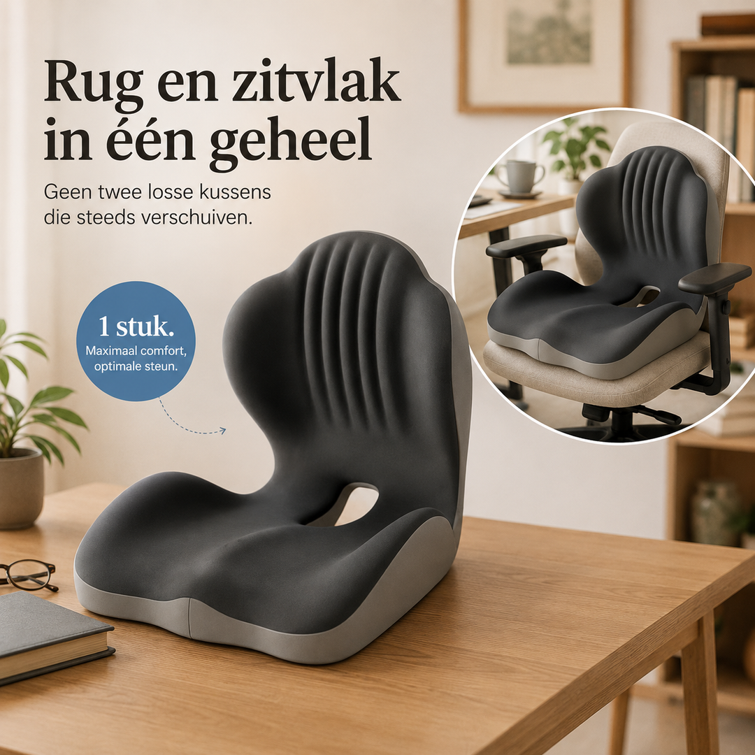 Ergonomic Seat Cushion with Back Support and Memory Foam for Long Sitting 9