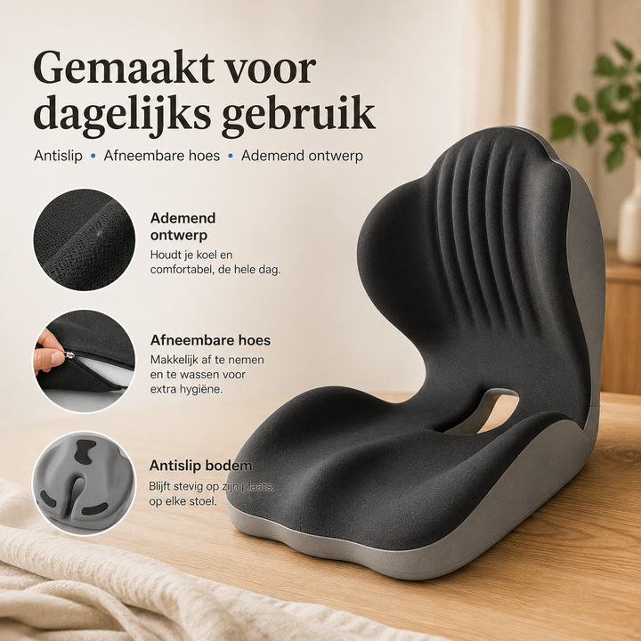 Ergonomic Seat Cushion with Back Support and Memory Foam for Long Sitting 11
