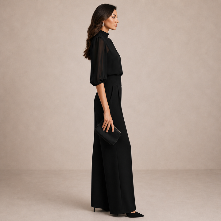Flowy Three Piece Set with Wide Leg Pants 3