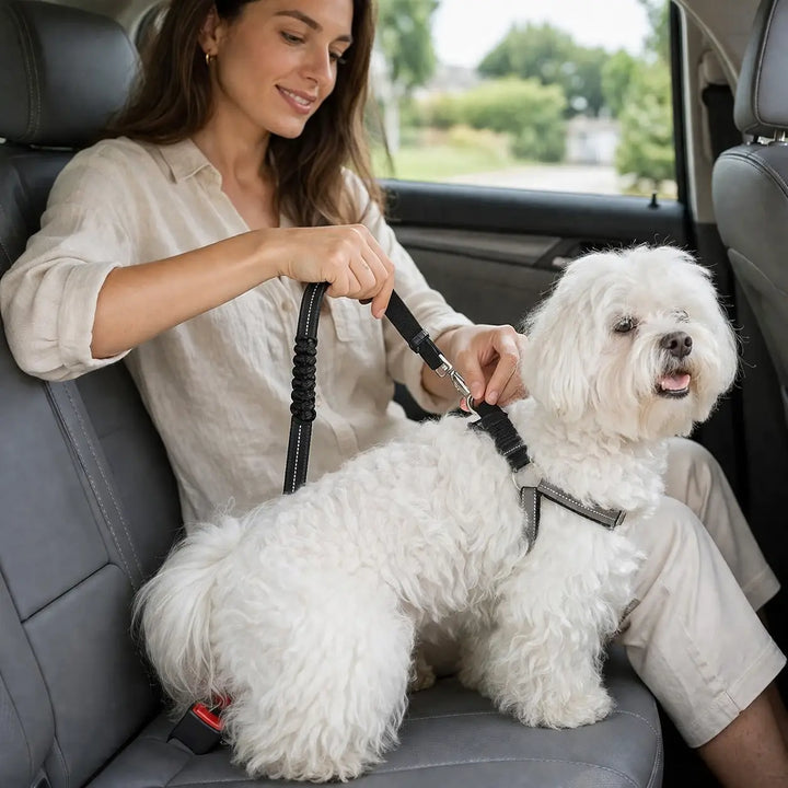 Adjustable Dog Seat Belt for Car Travel with Dual Attachment 10