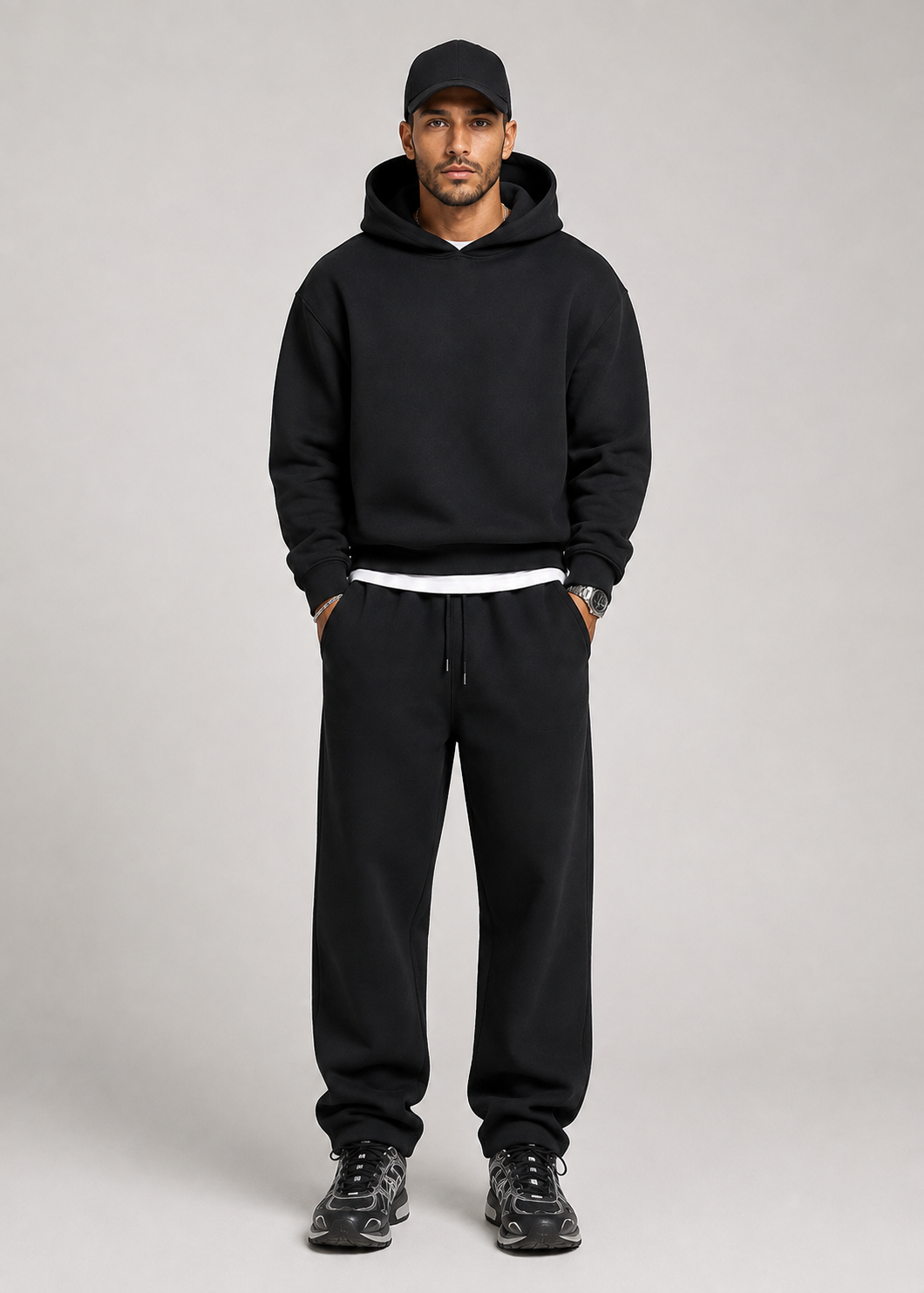 Men's Hoodie & Jogger Set - Soft Cotton Blend, Casual Fit 1