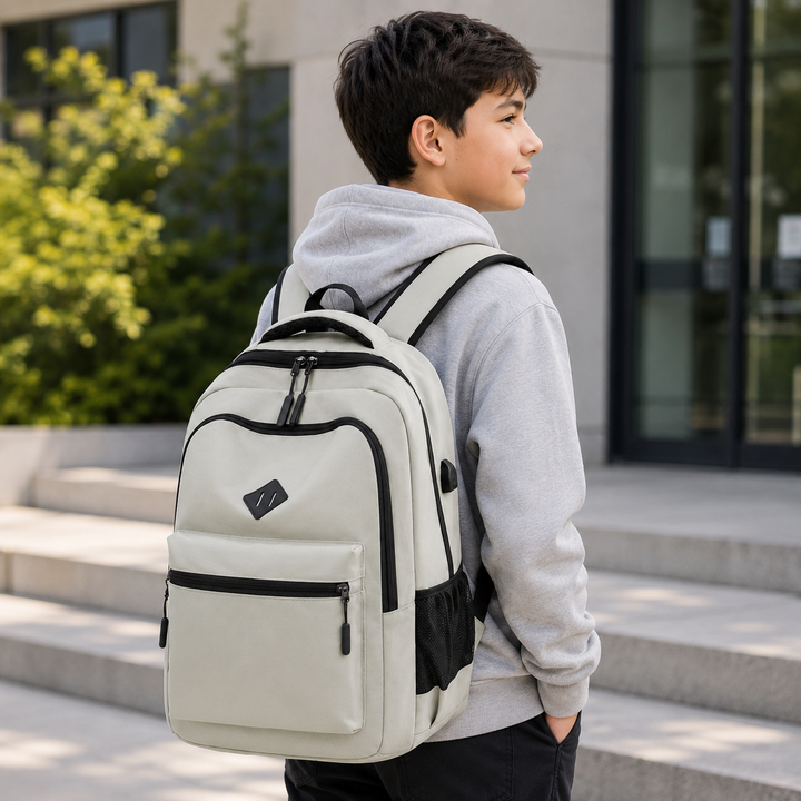 Urban School Backpack - Water-Resistant with Bottle Pocket 3