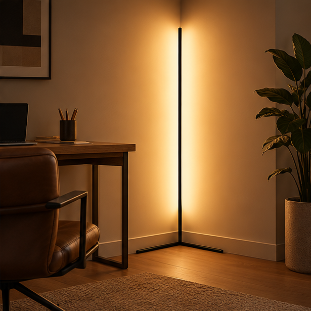 Modern LED Corner Floor Lamp with Remote Control for Living Room Ambient Lighting 3