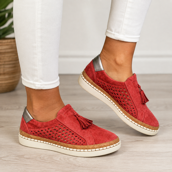 Orthopedic Comfort Suede Loafers with Cushioned Arch Support 1