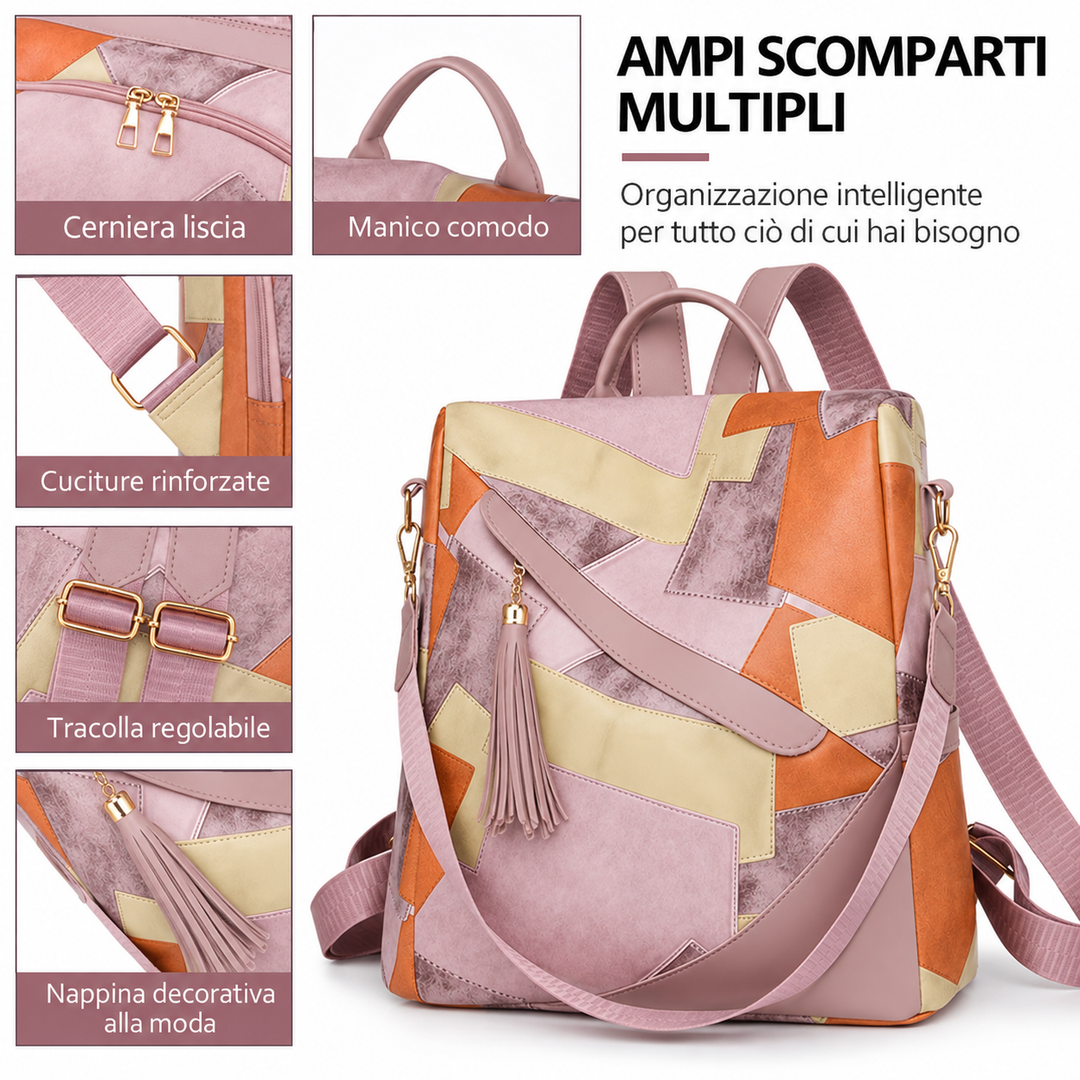 Checkered Anti-Theft Backpack with Multiple Pockets 3