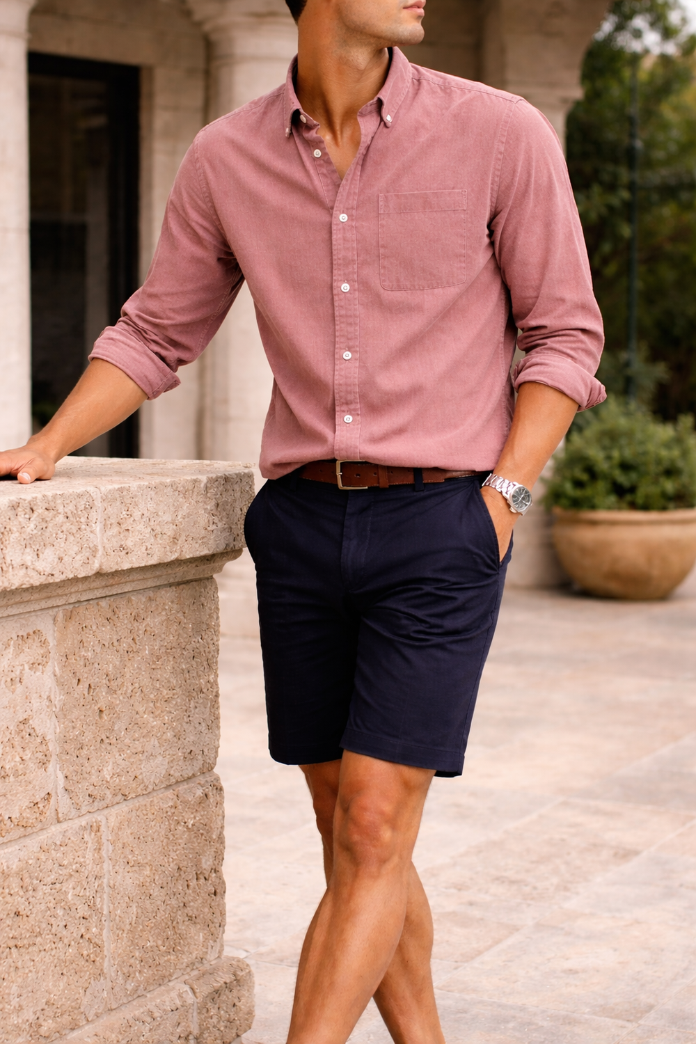 Men's Cotton Button-Down Shirt for Everyday Smart Casual Wear 2