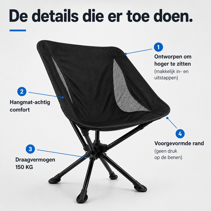Ultralight Folding Camp Chair - Comfortable Seating Anywhere 4