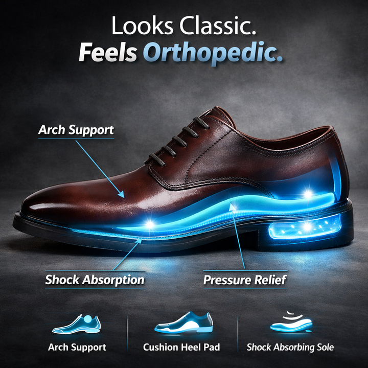 Orthopedic Leather Oxford Dress Shoes with Timeless Style and All-Day Comfort 5