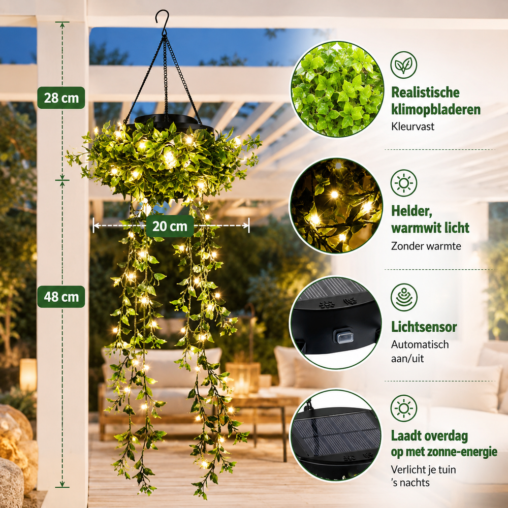 Solar Ivy String Lights for Garden Decor 2