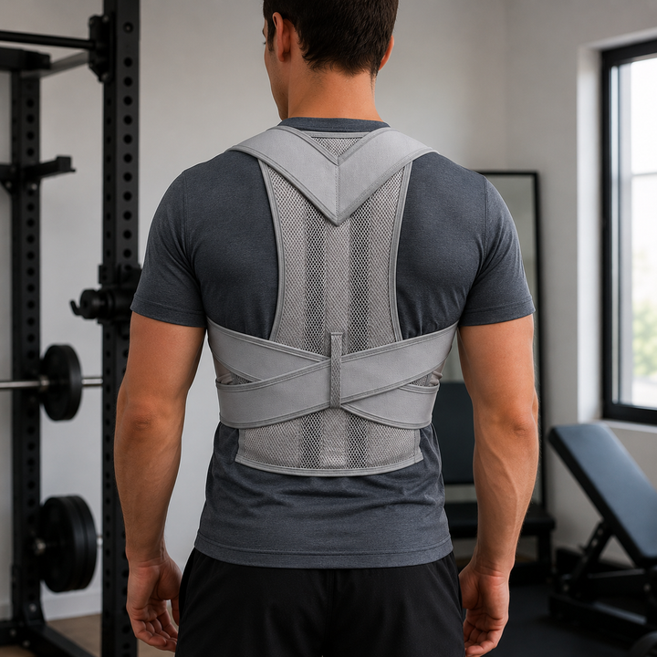 Adjustable Upper Back Posture Corrector Brace with Breathable Mesh 1