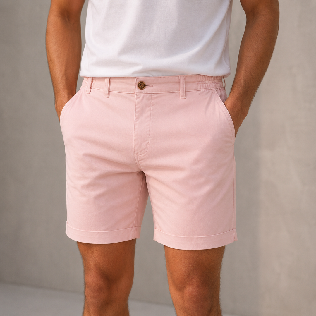 Men's Tailored Summer Shorts - Lightweight Polyester Twill Casual Fit 4