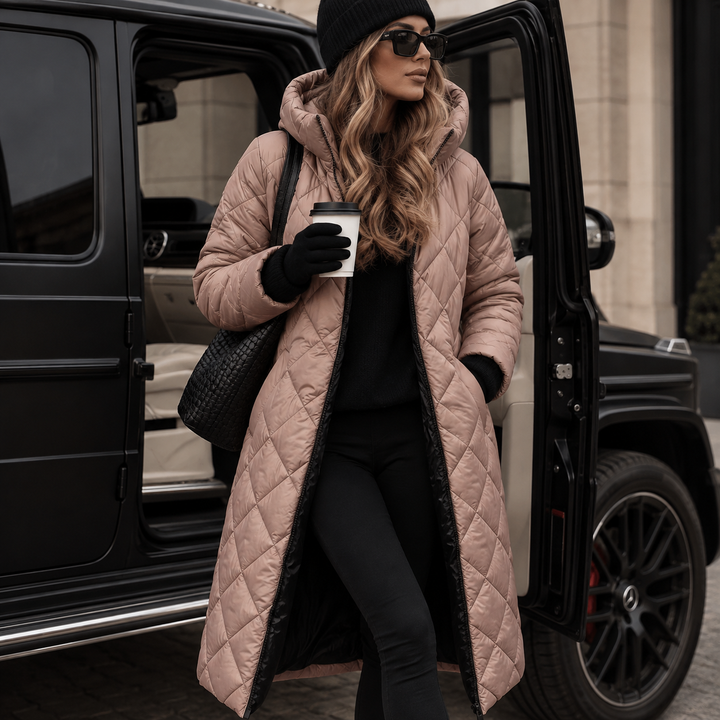 Quilted Long Coat - Water Resistant Insulated Puffer Style 4