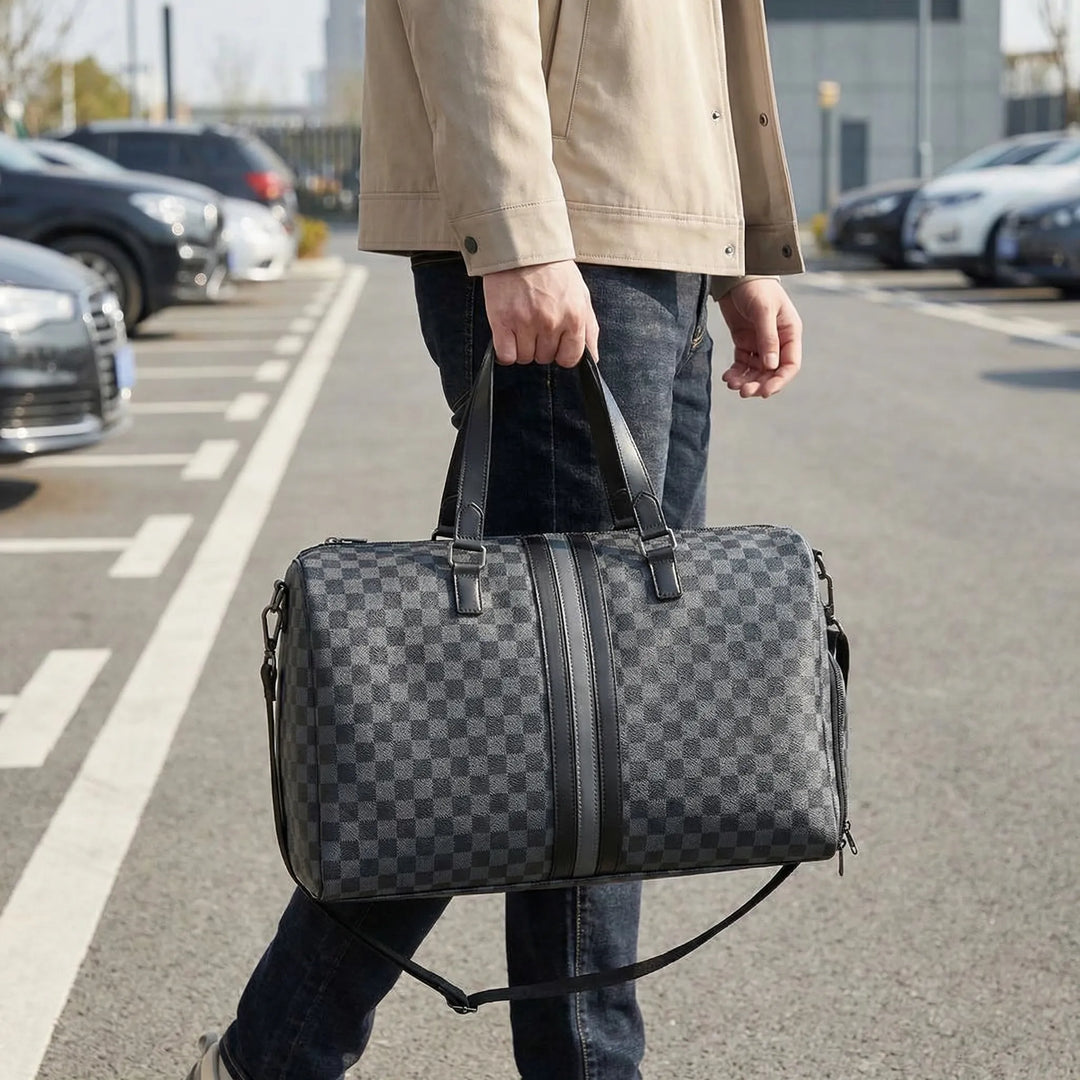 Checkerboard Pattern Travel Bag - Voyax