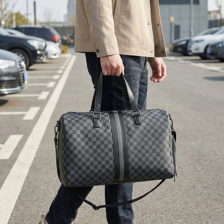 Checkerboard Pattern Travel Bag - Voyax