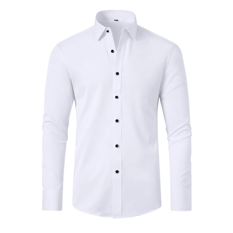 Classic Men's Stretch Dress Shirt with Wrinkle-Resistant Finish 5