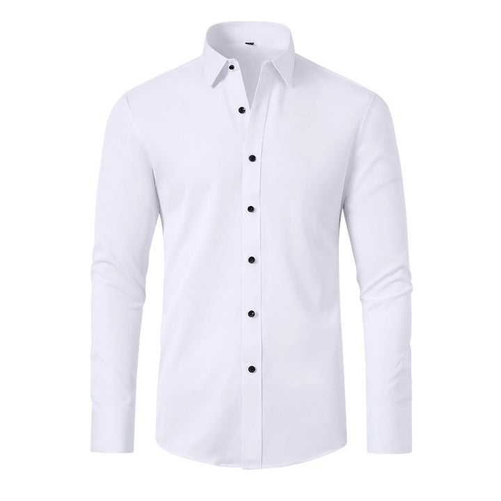 Classic Men's Stretch Dress Shirt with Wrinkle-Resistant Finish 5