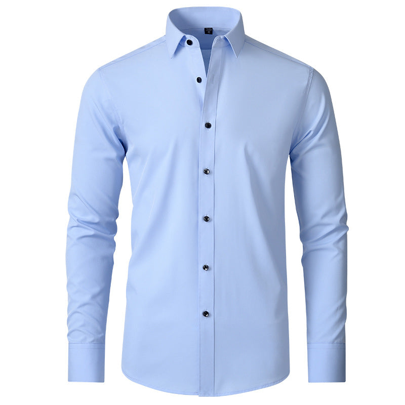Classic Men's Stretch Dress Shirt with Wrinkle-Resistant Finish 7