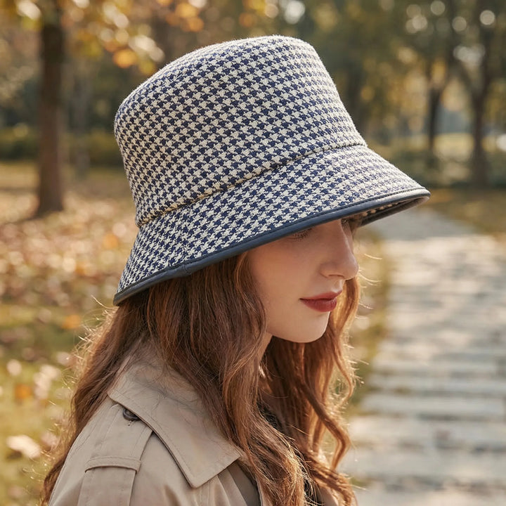 Classic Houndstooth Bucket Hat - Brimora
