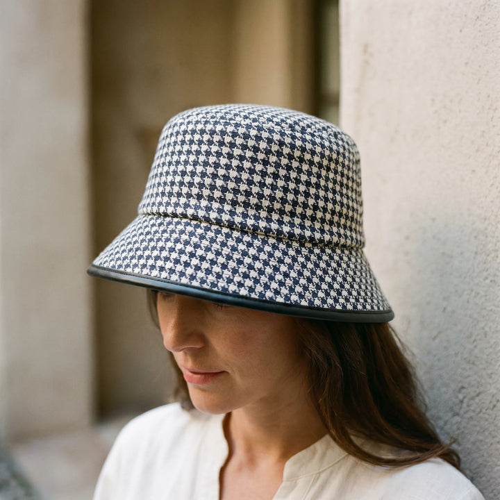 Classic Houndstooth Bucket Hat - Brimora