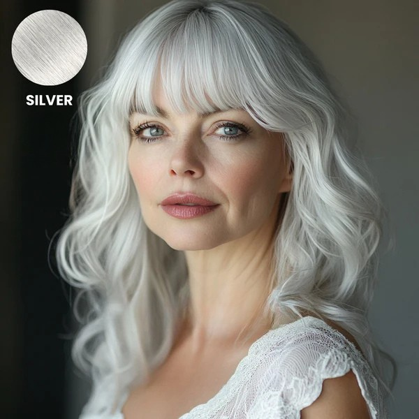 Clip-In Bangs Hairpiece, 100% Remy Human Hair, Heat-Styleable, 9 Colors 10