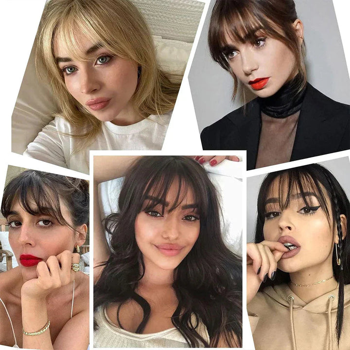 Clip-In Bangs Hairpiece, 100% Remy Human Hair, Heat-Styleable, 9 Colors 2