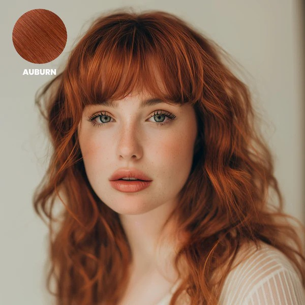Clip-In Bangs Hairpiece, 100% Remy Human Hair, Heat-Styleable, 9 Colors 8