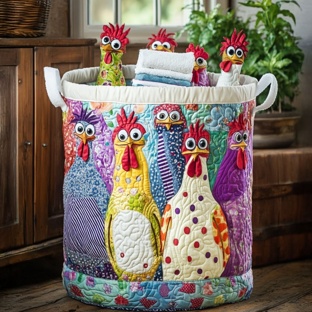 Padded Fabric Laundry Basket with Canvas Handles, Self-Standing, 3 Sizes 1