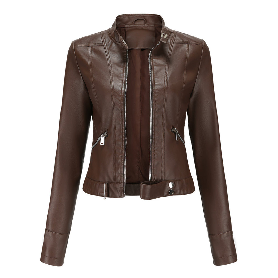 Classic Women's Leather Jacket with Timeless Style 4